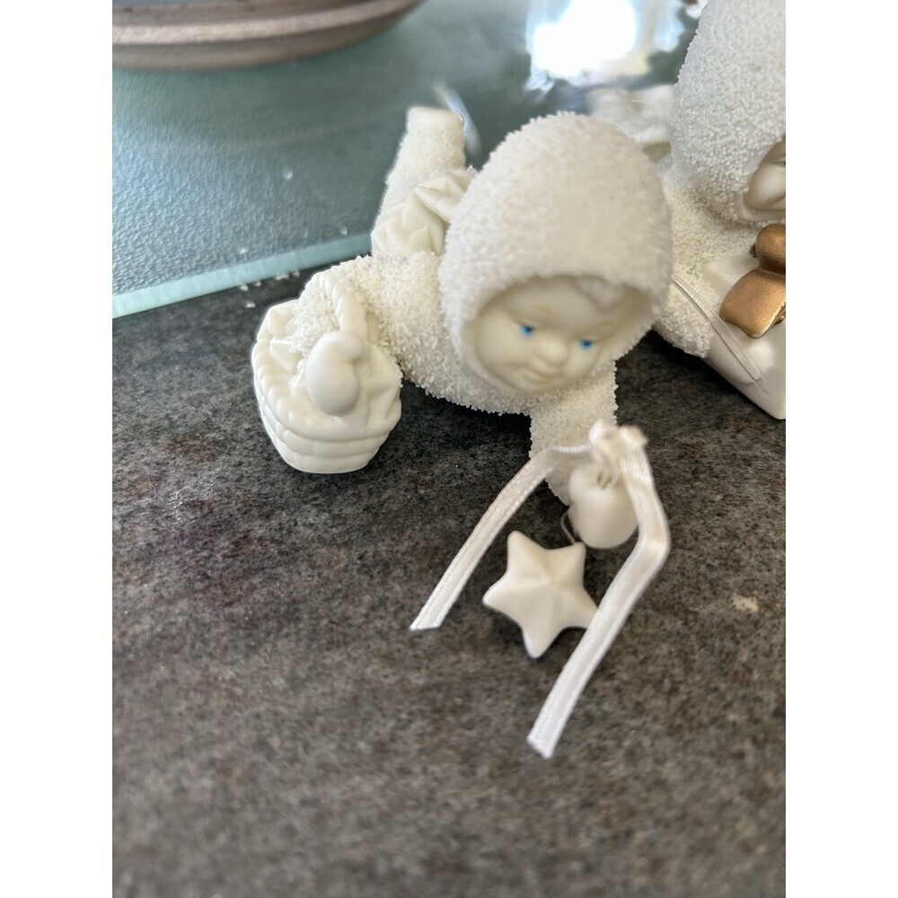 Department 56 Bisque Snow Baby Ornaments  2 With Hangers - Picture 2 of 8